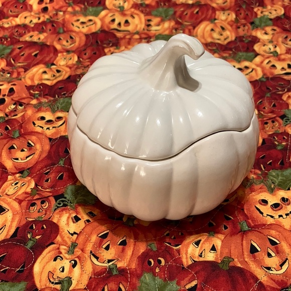 Home Collection Other - Ceramic White Pumpkin Server/Soup Bowl with Lid